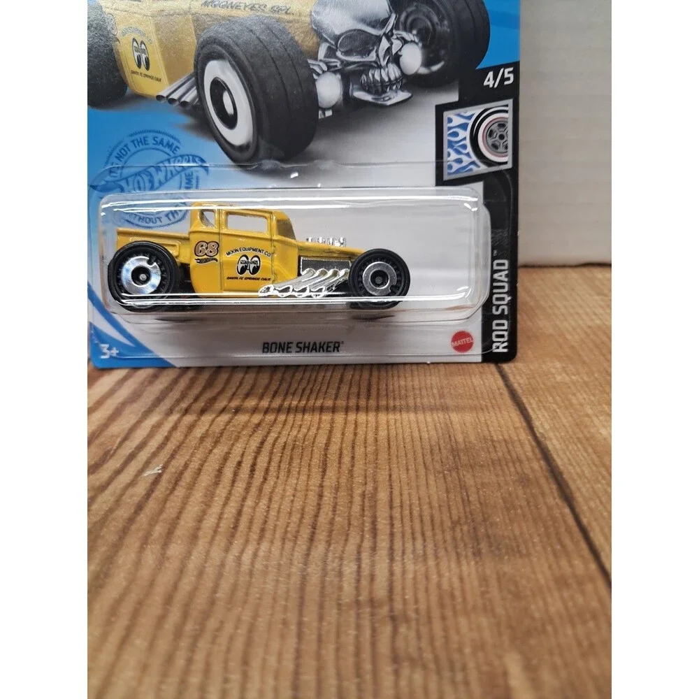 Hot Wheels Bone Shaker Rod Squad Yellow Mooneyes